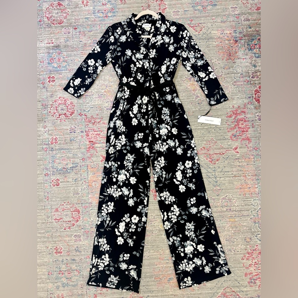Calvin Klein Floral Jumpsuit (size 6)